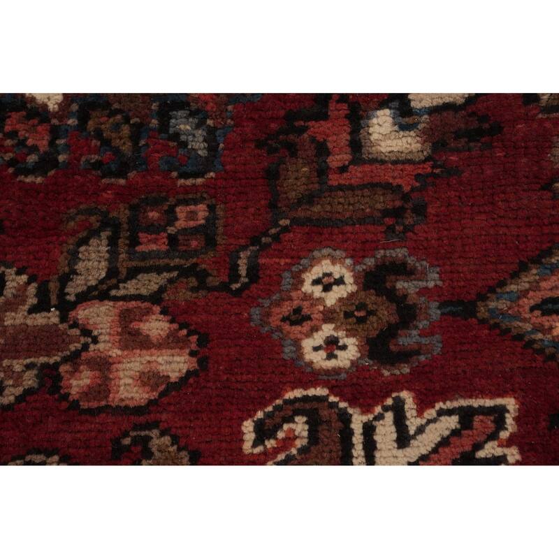 Hand Knotted Oriental 100% Wool Carpet Traditional Medallion Red Heriz Area Rug - 10' 5'' X 7' 4''