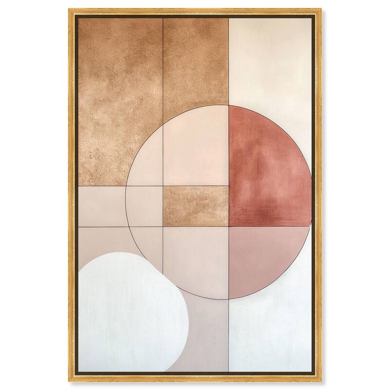 Modernist Circles II Canvas by Art Remedy - Gold - 16" x 24"