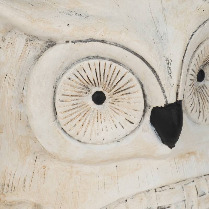 Sagebrook Home Polyresin 9-inch Owl Family Statue, Ivory and Black