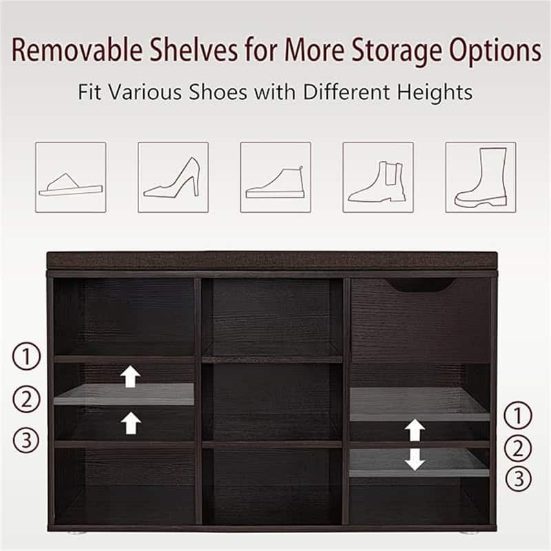 Shoe Bench - 11.8"D x 31.5"W x 18.9"H