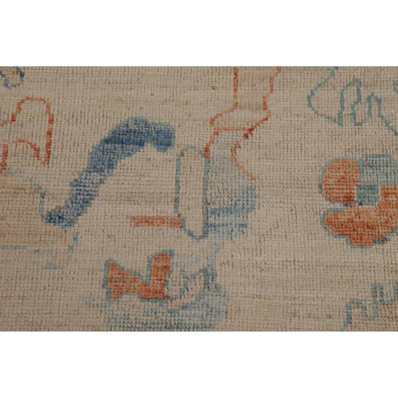 Vegetable Dye Oushak Turkish Area Rug Handmade Traditional Wool Carpet - 8'4"x 10'1"