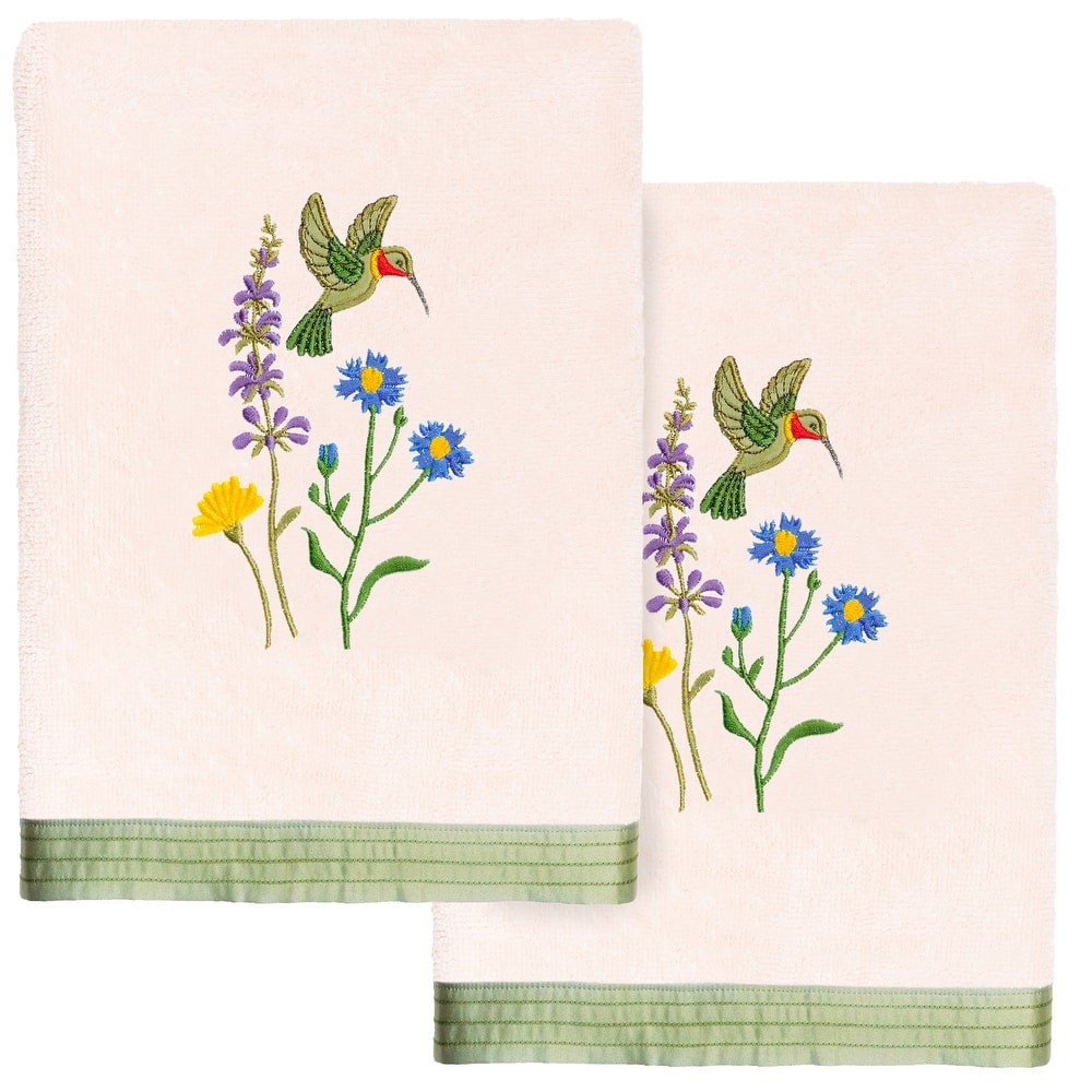 Authentic Hotel and Spa Turkish Cotton Hada 2 PC Hand Towel Set