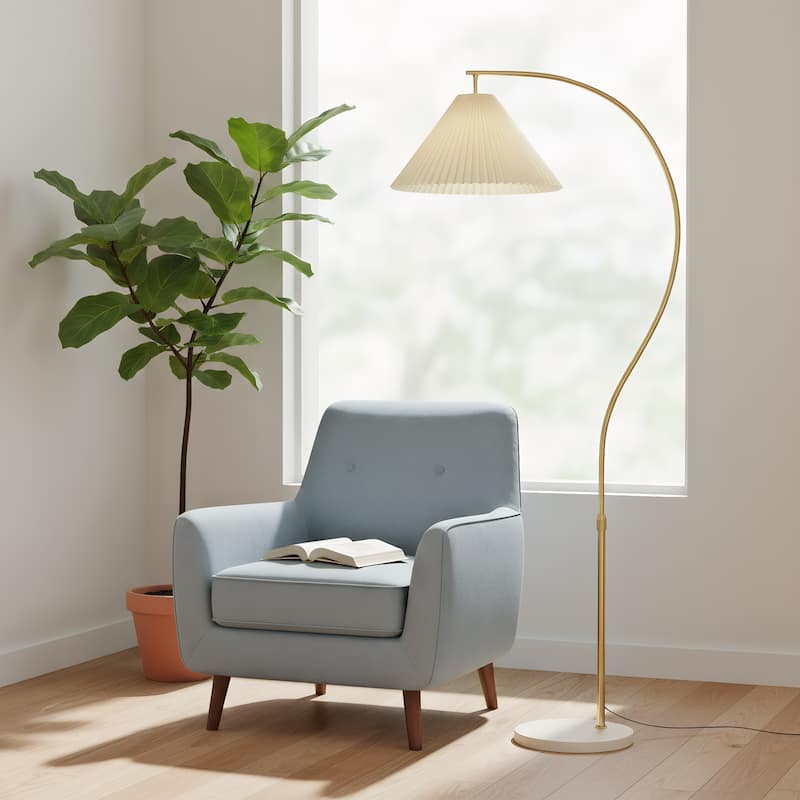 63" Modern Arched Floor Lamp for Bedrooms and Living Rooms