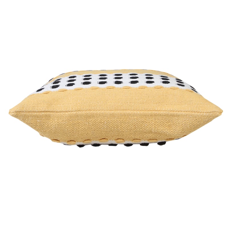 Sevita Industrial Woven Dash Grid Striped Throw Pillow