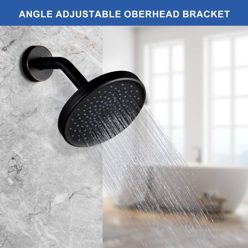 WOWOW 1-Spray 6 in. Wall Mount Fixed Shower Head