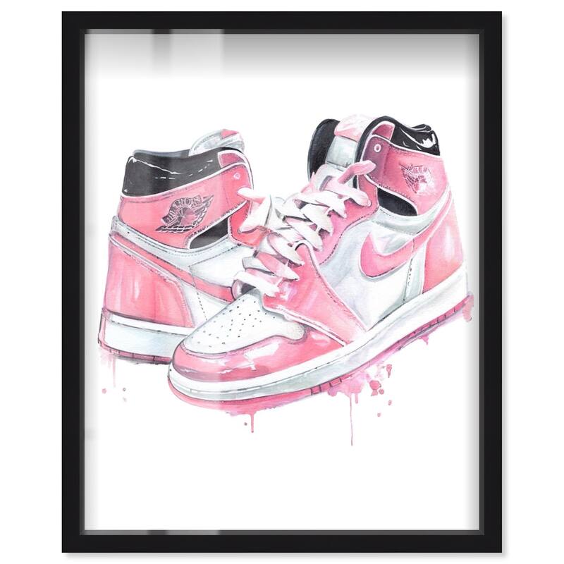 Doll Memories - Walk in Pink Shadowbox by Art Remedy - Black - 36" x 45"