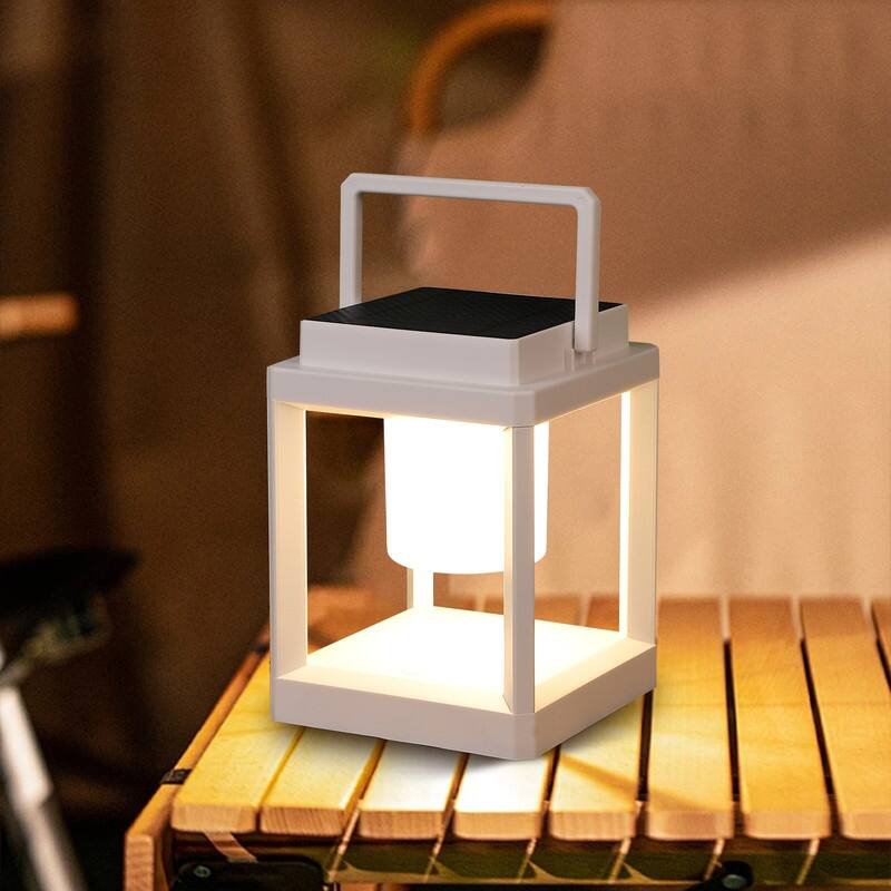 7.4" Outdoor Solar Lantern With LED Light Battery Powered, Durable & Stylish