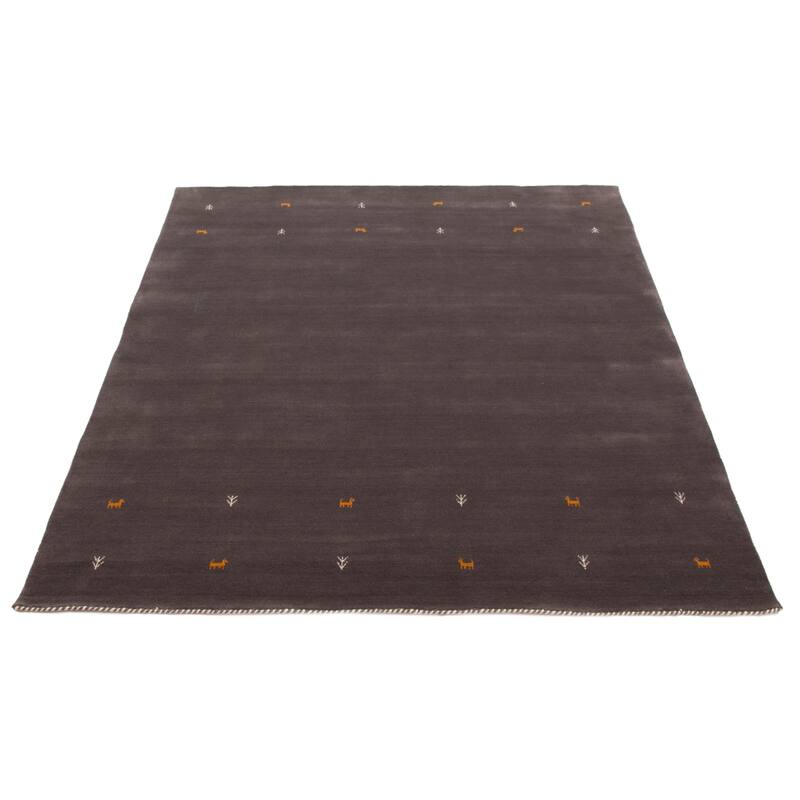 Kashkuli Gabbeh Grey Rug 6'2" x 9'5" - 6'2 x 9'5