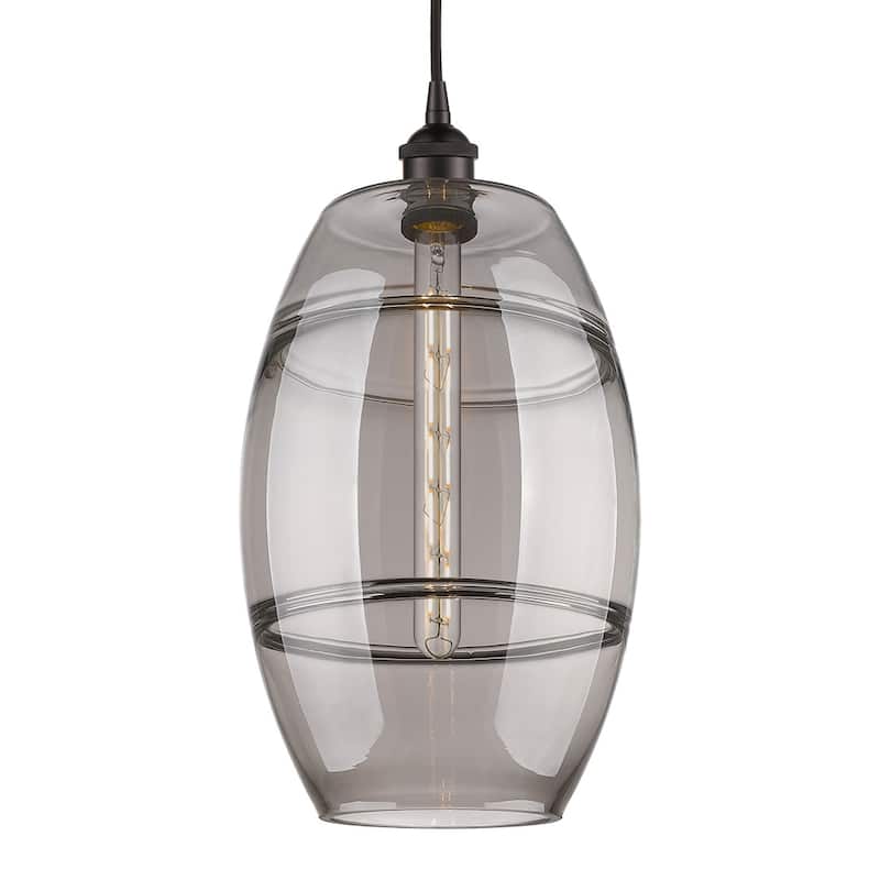 Innovations Lighting 616-1P 19 10 Vaz Pendant Vaz 10" Wide Cord-Hung - Oil Rubbed Bronze / Light Smoke
