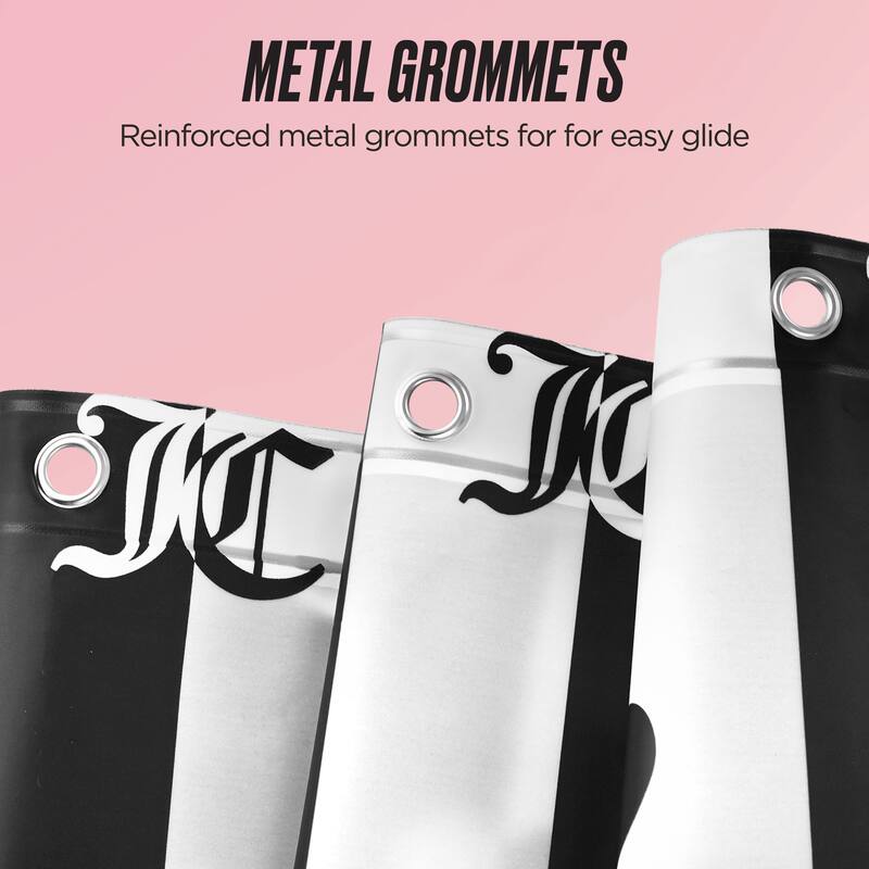 Juicy Couture 1-Piece PEVA Shower Curtain