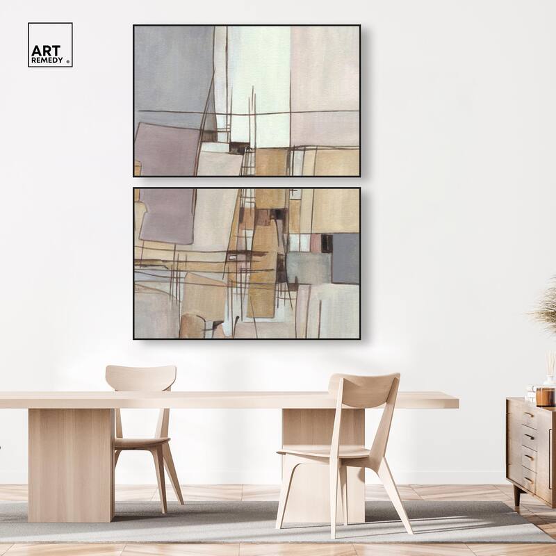 Unspoken Thoughts I Canvas Set of 2 by Art Remedy
