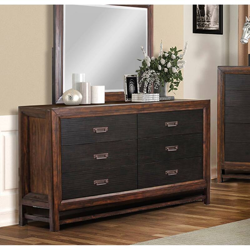Bridgevine Home Branson 6-drawer Dresser, No Assembly Required, Two-Tone Finish