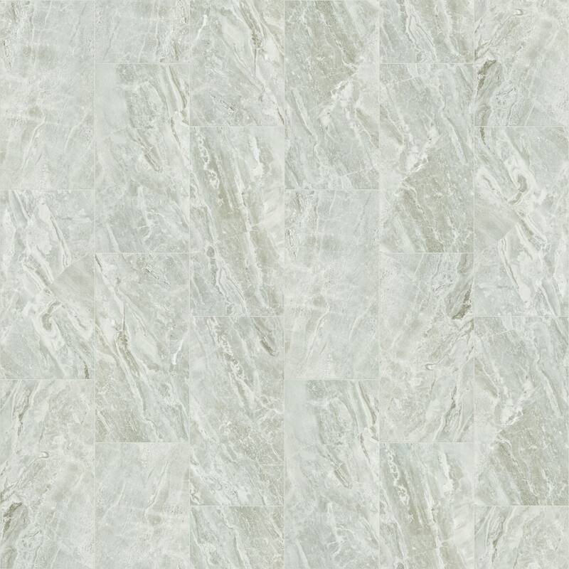 Shaw Casino - 12" x 24" Rectangle Floor Tile - Polished Marble Visual - Argento