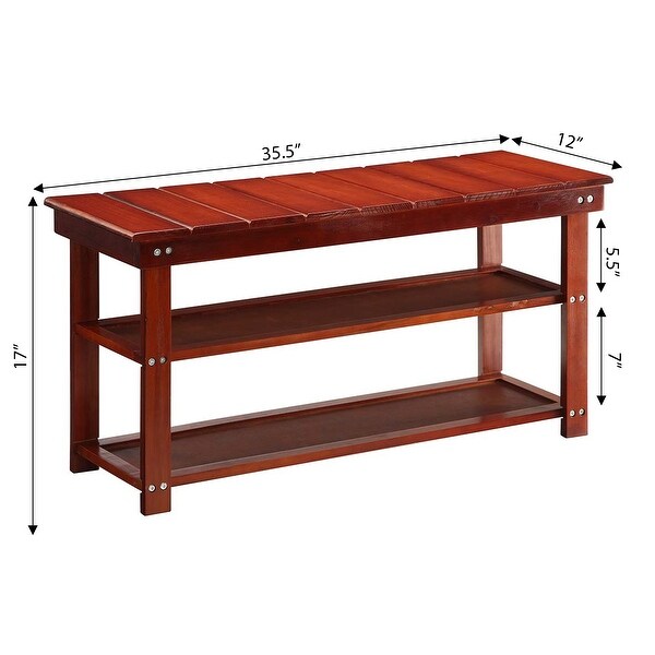 Copper Grove Cranesbill Mudroom Shoe Storage Bench