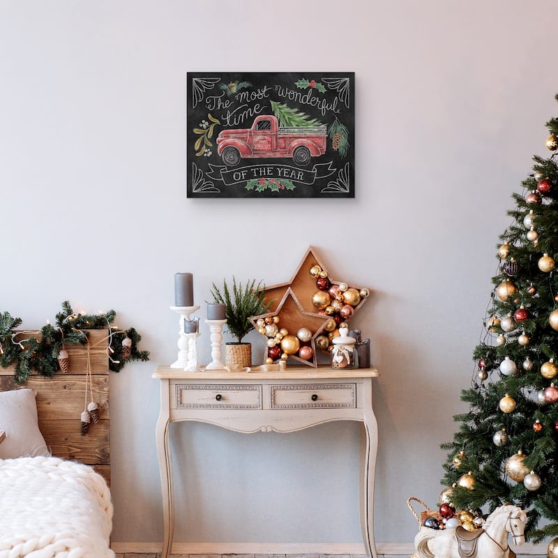 Christmas Chalk V Canvas Art Print
