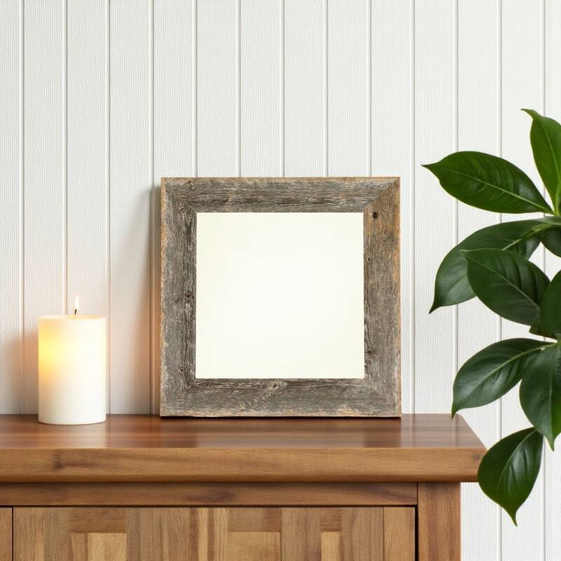 HomeRoots 6" x 6" Gray Solid Wood Tabletop Picture Frame