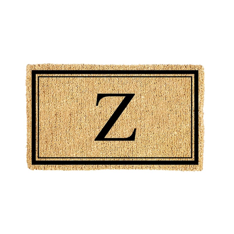28 in. x 16 in. Monogram Coir Mat, Letter "Z"