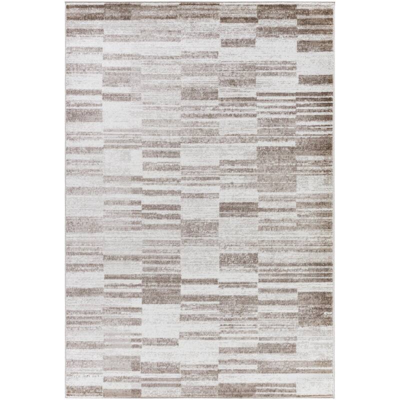 Livabliss Monte Carlo Modern Area Rug - Brown/Grey - 7'10" x 10'2"
