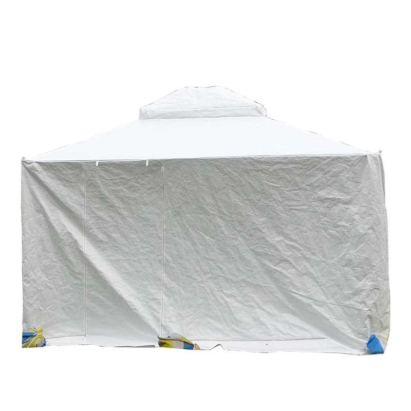 Domi 8' x 8' Universal Winter Gazebo Cover, All Season Waterproof Enclosed Cover with Sidewalls & Ventilated Mesh Windows, White
