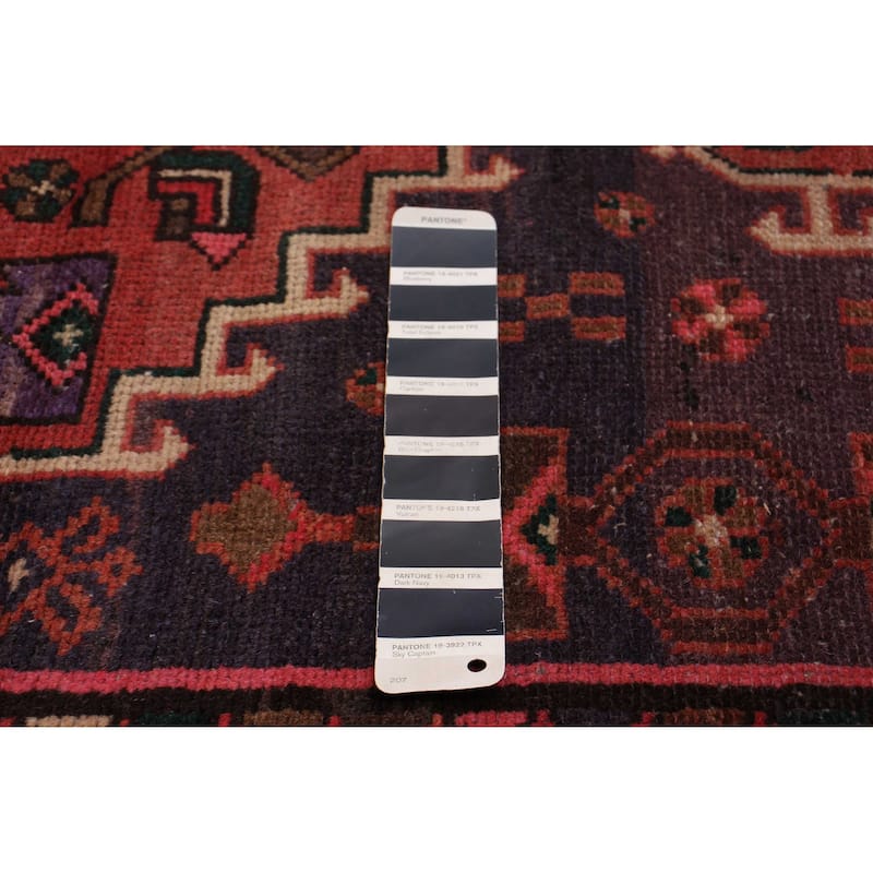 ECARPETGALLERY Hand-knotted Andelz Navy, Red Wool Rug - 3'6 x 7'3