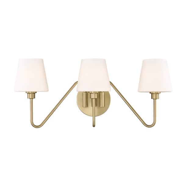 slide 2 of 18, Yep by Golden Lighting Kennedy 3-light Vanity in Brushed Champagne Brass