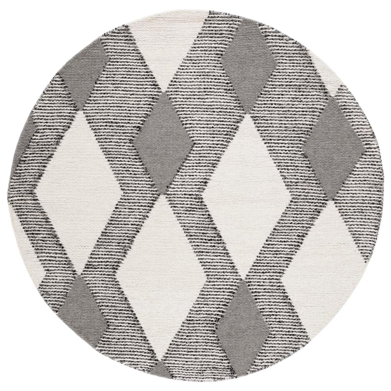 SAFAVIEH Handmade Natura Iridenta Diamond Boho Wool Rug