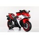 preview thumbnail 8 of 26, 12V Kids Ride-On Motorcycle with Lighting Wheels, MP3 Music, Manual Throttle, and Training Wheels