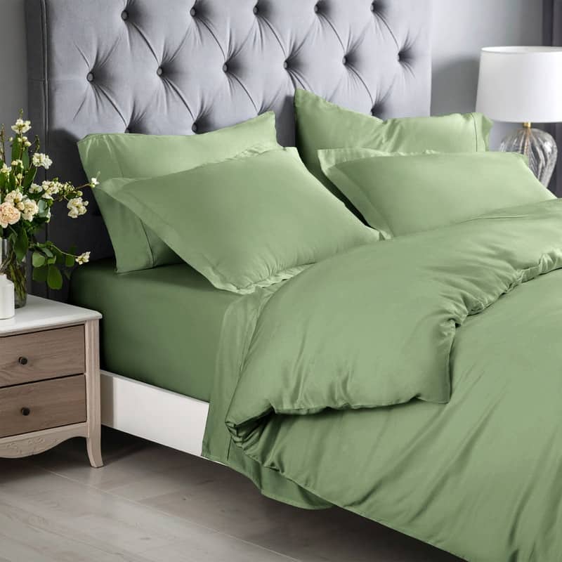 Superior 300 Thread Count Rayon From Bamboo Solid Duvet Cover Set