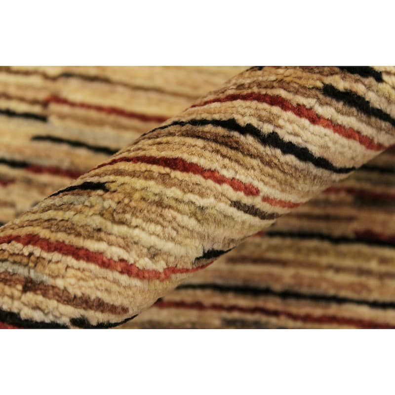 Boho Earthline Gabbeh Hand Knotted Wool Area Rug