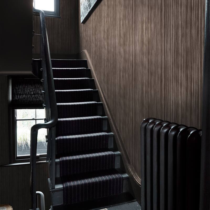 Linear Luxe Deep Greige Wallpaper