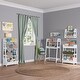 preview thumbnail 9 of 9, RiverRidge Kids Art Table Desk with Ladder Shelf and Open Storage Shelf for Playroom - White with 2 10" Floating Bookshelves