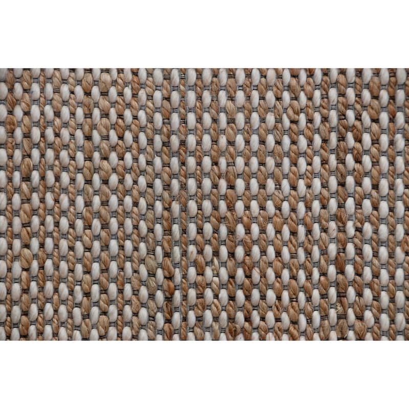 Sevita Farmhouse Jute and Wool Blend Indoor Area Rug