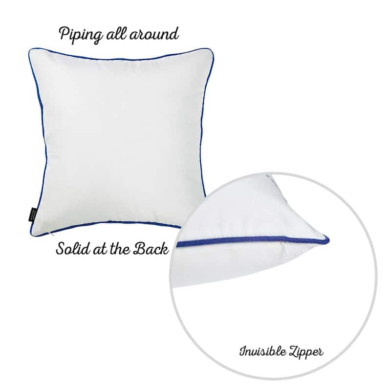 Nautica Anchor Printed 18" Throw Pillow Cover (Set of 4)
