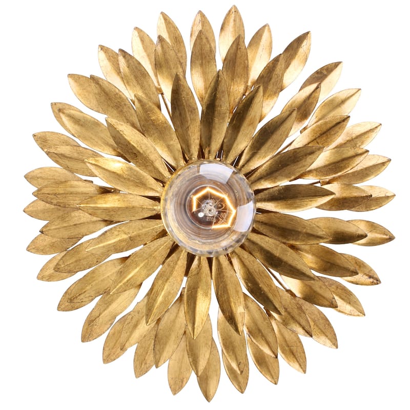 Crystorama Lighting Group 500W Broche 11" Tall Wall Sconce - Antique Gold