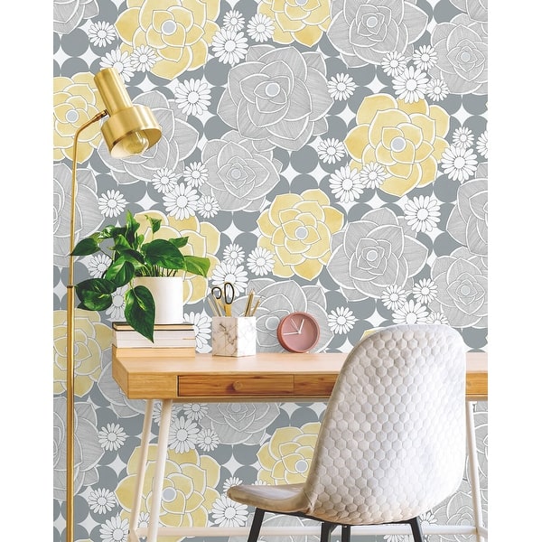 Shop Nextwall Retro Floral Peel And Stick Removable Wallpaper