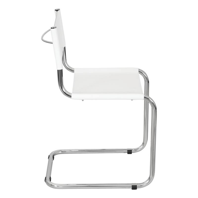 Breuer Chair Company Mart Stam Cantilever Side Chair w/ Chrome Frame (Various Bonded Leather Colors)
