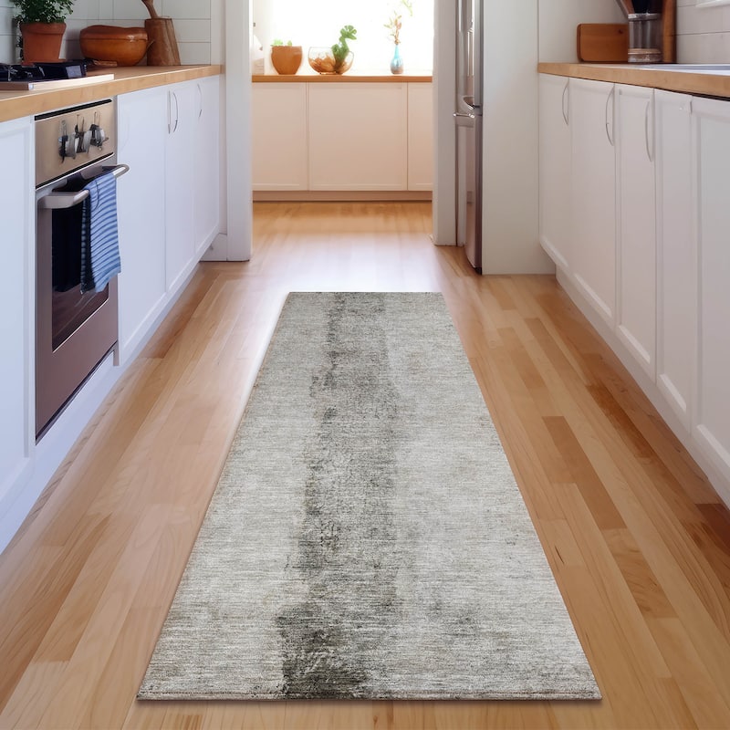 Premium Washable Super Soft Modern Arianna Mayfield Rug - Taupe - 2' 3" x 7' 6" - Runner