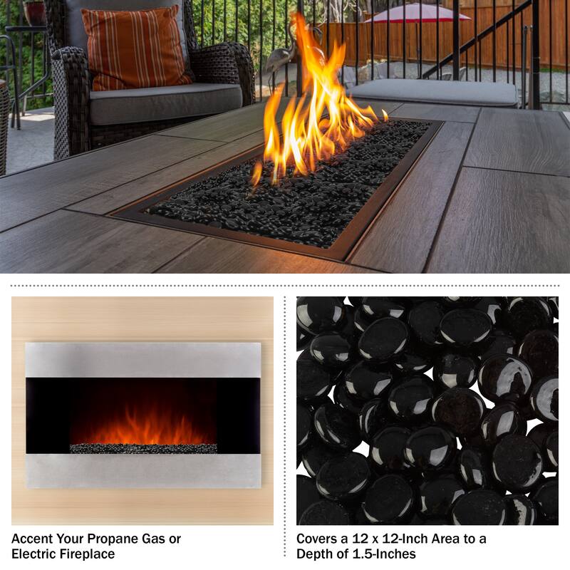 Pure Garden 10lbs Fire Pit Glass - Glass Rocks