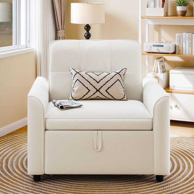 Moasis 3-in-1 Adjustable Sleeper Sofa Bed, Pull Out Chair Sofa for Living Room