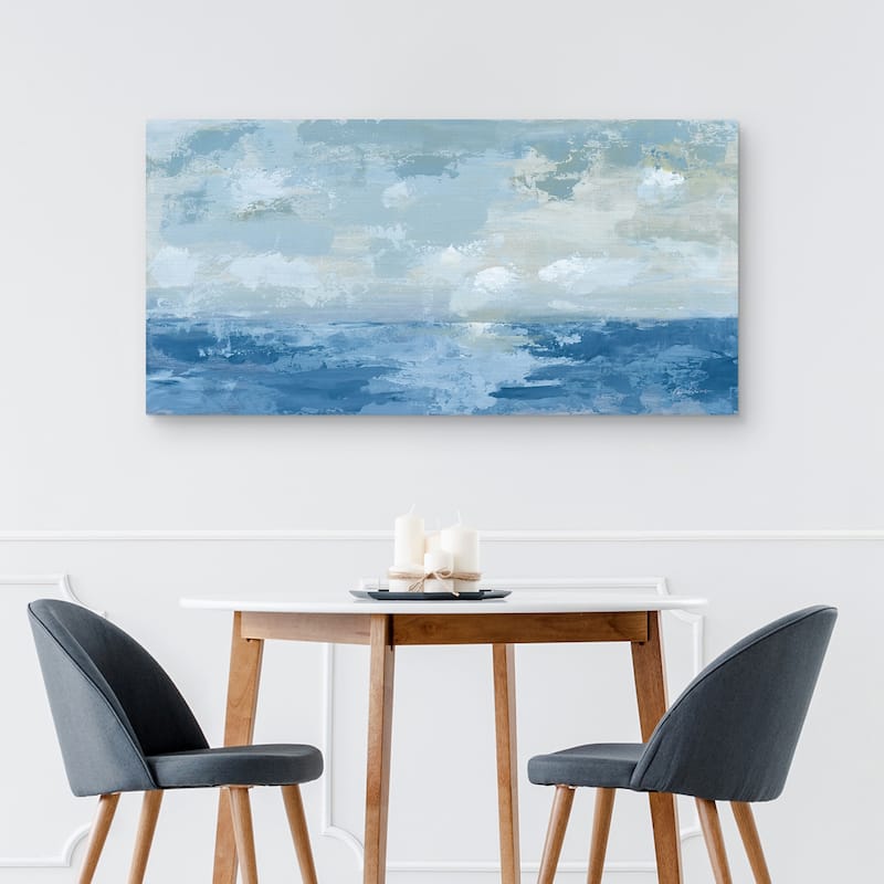 Silver Blue Sea by Pamela Munger Canvas Art Print