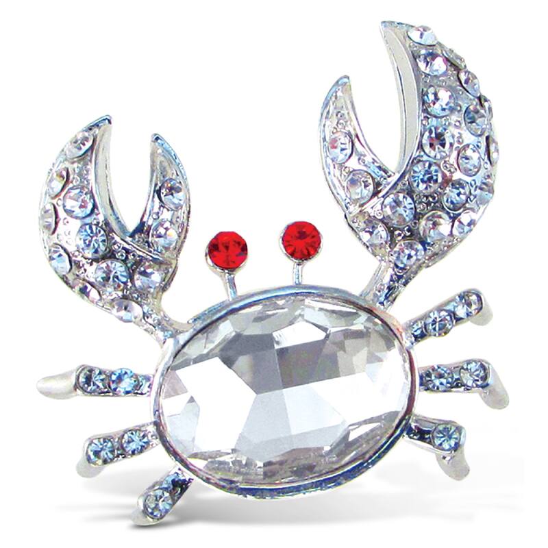 CoTa Global Crab Sparkling Refrigerator Magnet with Crystals - 3 Inch