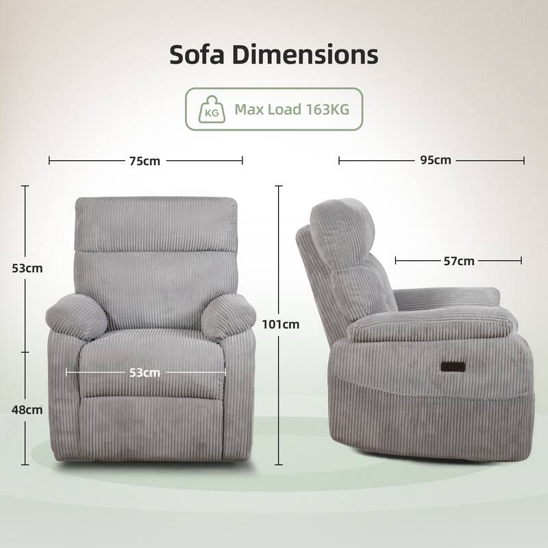 Zero‑Gravity Power Recliner Chair with USB & Ergonomic Design