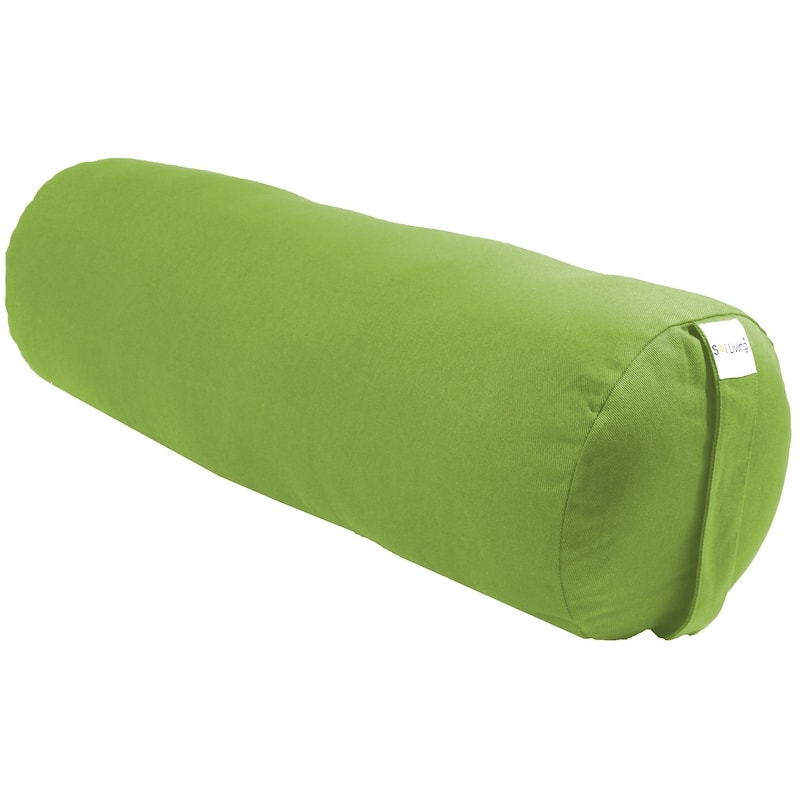 Sol Living Cylindrical Cotton Yoga Bolster - Green