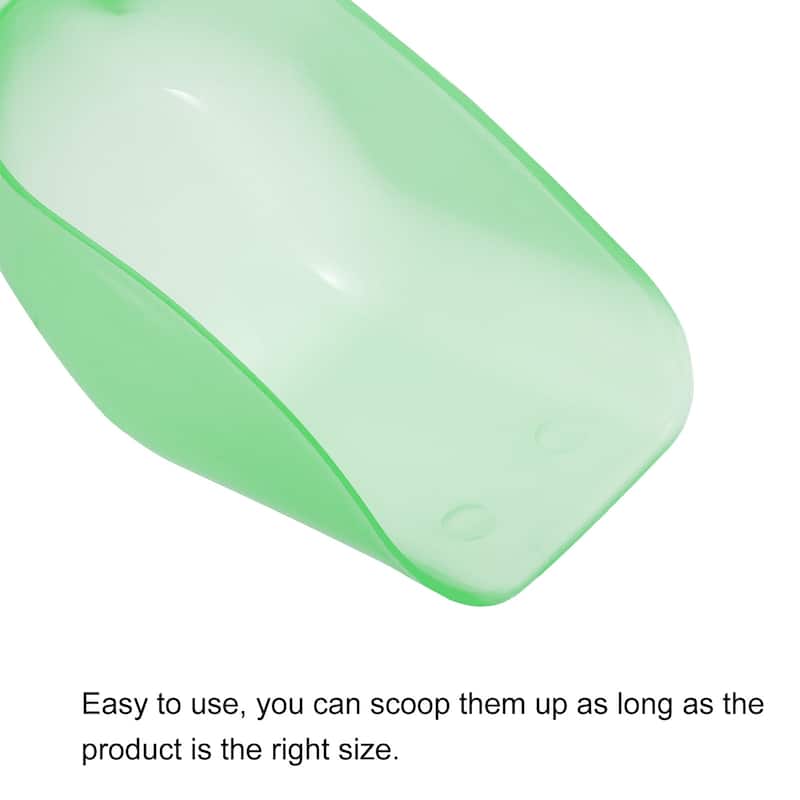 4Pcs Ice Scoop Plastic 5.9x3.3x2.4" Flour Cereal Sugar Shovel Green