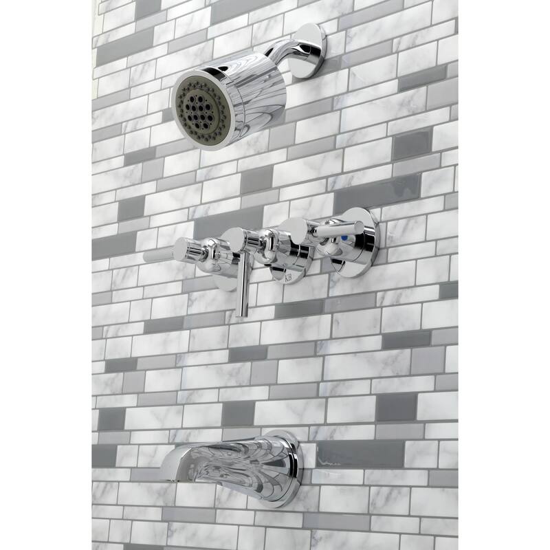 Kingston Brass Concord Tub and Shower Trim Package with 1.8 GPM Multi