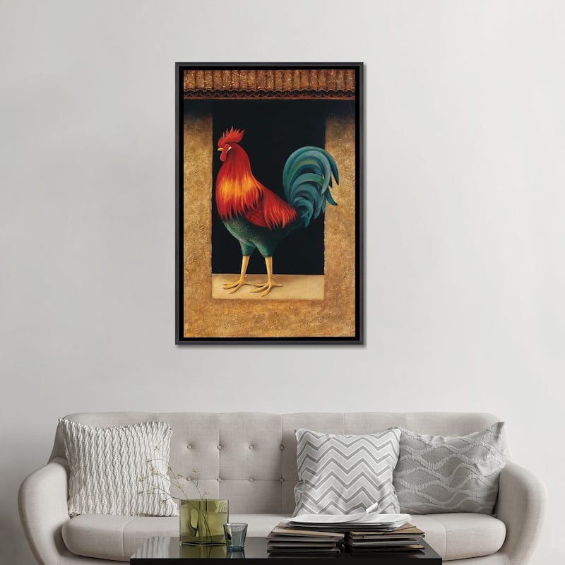 iCanvas "Rooster" by Lowell Herrero Framed