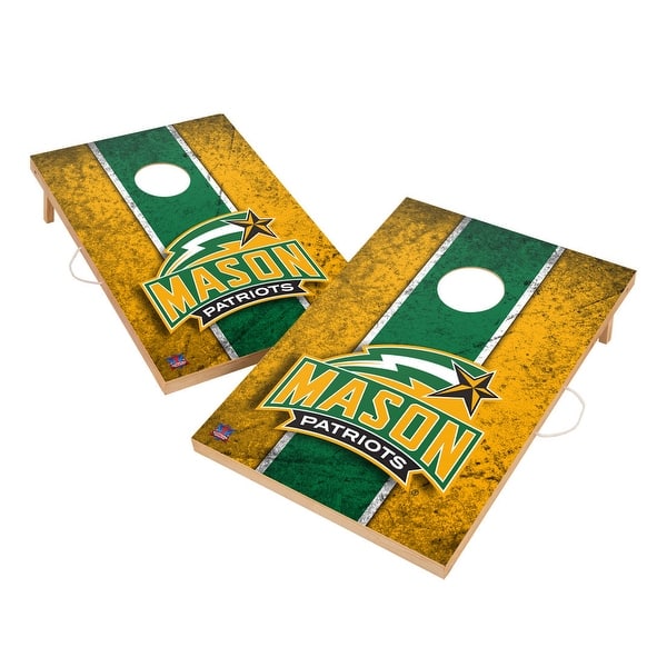 slide 2 of 5, Vintage George Mason University Patriots Regulation 2x4 Cornhole Set