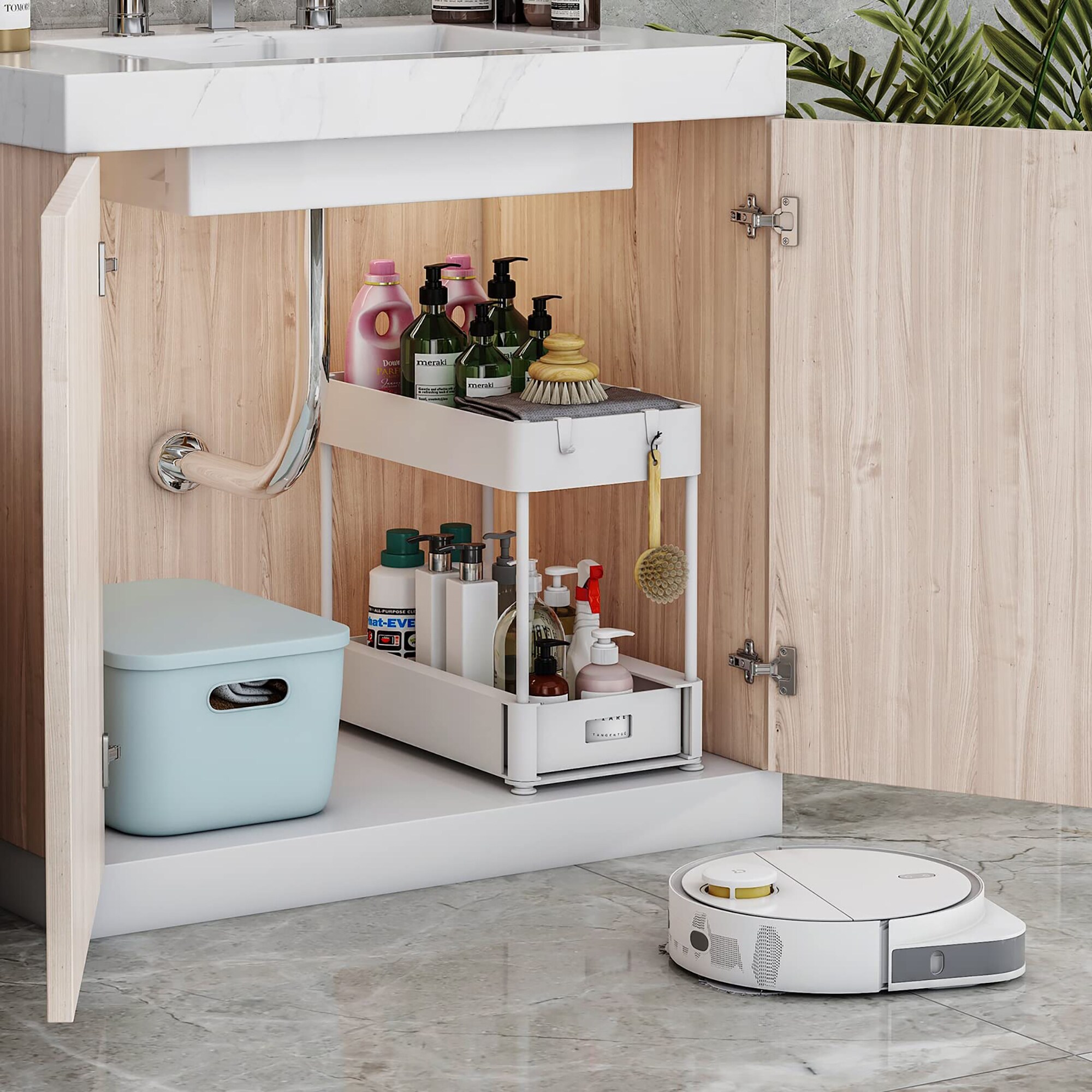 Under Sink Organizer Bathroom Storage Cabinet Kitchen Storage 2pcs