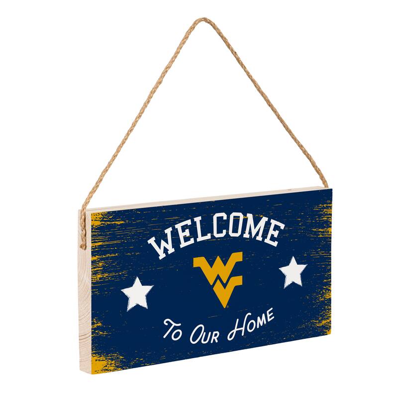West Virginia University Wooden Door Decor Wall Sign - Multi-Color