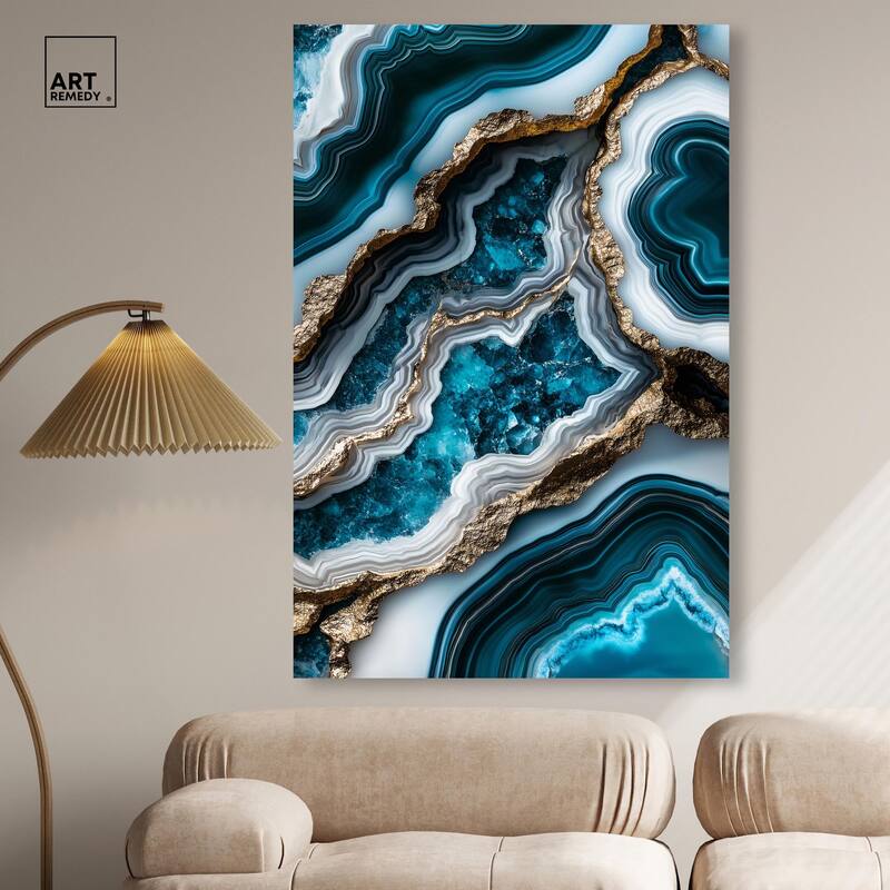 Teal Tides Treasure II Canvas by Art Remedy, Gallery Wrapped